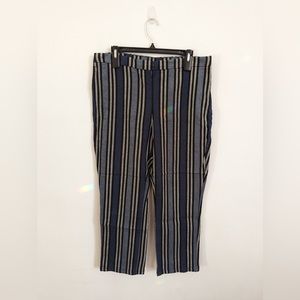 Free People vertical stripe crop pant